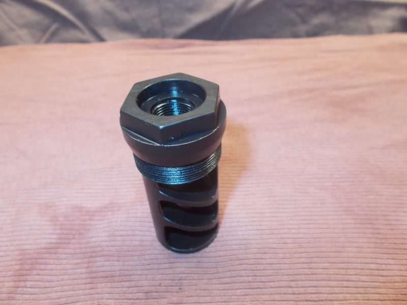 Tactical brake pic2 scaled Tactical Muzzle Brake, AK, 308, 14 x 1 LH threads, (black)