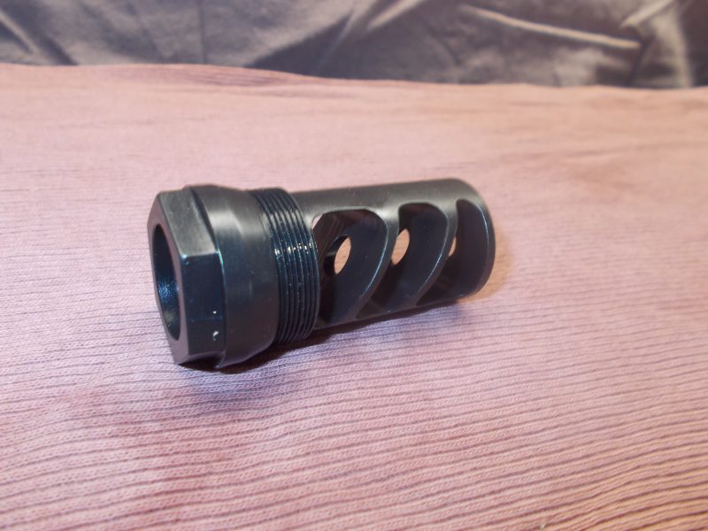 tactical brake pic 4 scaled Tactical Muzzle Brake, AK, 308, 14 x 1 LH threads, (black)